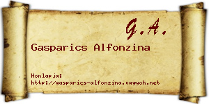 Gasparics Alfonzina névjegykártya